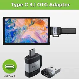 UltraProlink UL1076 USB-C 3.1 to USB-A 3.0 OTG with USB-A 2.0 to USB-C Adapter Set (Black/Grey) image 2
