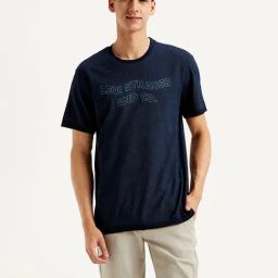 Levi's Navy Blue Slim Fit Printed T-Shirt-picture-5