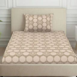Welspun brown polycotton harmony single bedsheets-image-65