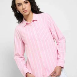 Honey by Pantaloons Romance Rose Striped Casual Shirt-picture-29