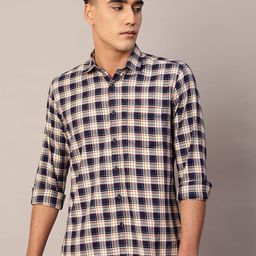 TQS Men Shepherd Checks Opaque Checked Casual Shirt-image-82