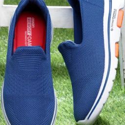 Asian Men's Blue Walking Shoes-image-17