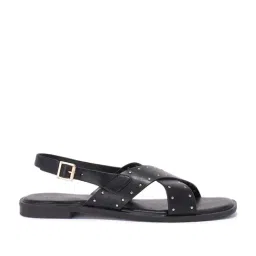 Forever Glam by Pantaloons Women Black Cross Strap Sandals-image-75