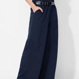The Souled Store Very Navy Cotton Flare Fit Trackpants-picture-31