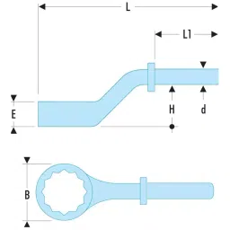 FACOM 24 mm SLS Offset Ring Wrench, 54A.24SLS image 2