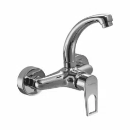 PLUMBER ARCHER Single Lever Wall Mounted Sink Mixer with Swivel Spout Top Outlet, ACR-3106-30