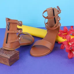 BAESD Women Open Toe Flats-32