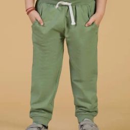 Tales & Stories Kids Olive Cotton Logo Joggers-image-89