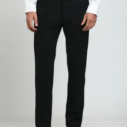 Turtle Black Knitted Slim Fit Printed Trousers-image-27