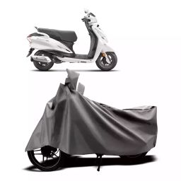 Auto Pearl Two Wheeler Cover with Bag for Hero Duet 125CC, Silver-image-101