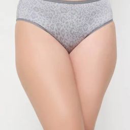Clovia Grey Polyamide Medium Waist Outer Elastic Hipster Panty-image-64