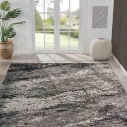 Obsessions Charcoal & Beige Modern Abstract Carpet - Medium-6