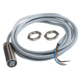 RS PRO Inductive Barrel-Style Proximity Sensor M18x1 5 mm Detection PNP 10-30 V DC, 208241-10