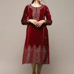 Biba Red Printed Straight Kurta-picture-28