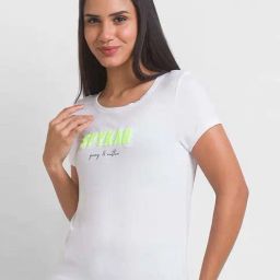 Spykar White Boxy Fit Printed T-Shirt-picture-39