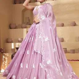 TIKODI Embellished Sequinned Semi-Stitched Lehenga & Unstitched Blouse With Dupatta-picture-36