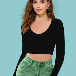 Dream Beauty Fashion Women V-Neck Crop Top-picture-11