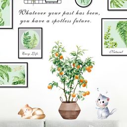 INDIAN ROYALS Green & White Printed Waterproof Heat Resistant Self Adhesive Wall Stickers-image-12