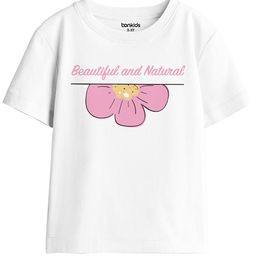 BonOrganik Girls Floral Printed Drop-Shoulder Sleeves Oversized Cotton T-shirt-picture-39