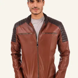 Leather Retail Men Biker Jacket-30