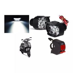 Cartronics 9 Led Shilon Fog Light White With On/Off Swich For TVS Jupiter-25