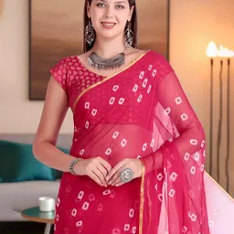 TRAQUILA Bandhani Poly Chiffon Bandhani Saree-picture-46