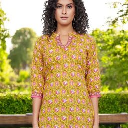 Jevi Prints Floral Printed Pure Cotton Kurti-picture-44