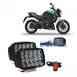 Cartronics 15  LED Fog Light With On/Off Switch  Bajaj Dominar 400 White (Set of 2 Pcs)-16