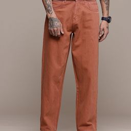 WROGN Men Loose Fit Pure Cotton Jeans-image-58