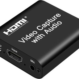 electro wolf 4K HDMI Video Capture Card with 3.5mm Audio Output Mic Input for Zoom Meeting Game Recording Support USB 3.0 PC Live Streaming Broadcast YouTube Live image 1