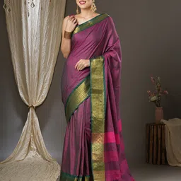KALINI Woven Design Abstract Zari Taant Saree-40