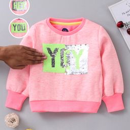 Vitamins Full Sleeves Sweatshirt Reversible Sequin - Pink-image-39