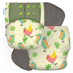 Cherilo Leakproof Washable Baby Diaper - ( 1 Cutie Sparrow Pattern Diaper with 1 Insert)-16
