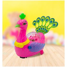 AKN TOYS Electric Musical Peacock Toy Battery Operated with Dancing Music (Color May Vary)-26