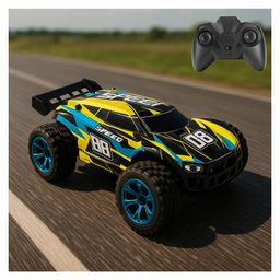 Tinyberg Speedster Remote Control Speed Car, High Speed With Rechargeable Battery I Gifting Car for 4 years + Kids| BIS Certified- Blue Thunderbolt-23