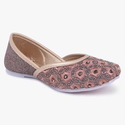 Superminis Floral Designed & Rhinestones Embellished Mojaris - Zinc-picture-28