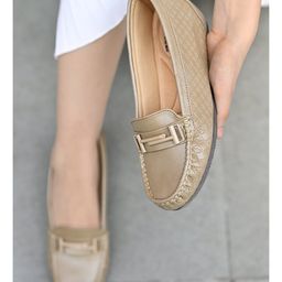 Shoetopia Metal Applique Detailed Loafers - Olive Green-image-1