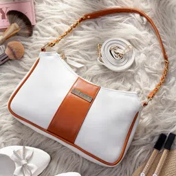 VISMIINTREND Women's Shoulder Bag Premium Pu Vegan Leather Stylish Side Hobo Purse Evening Party Handbag Birthday Anniversary Gift - White-picture-38