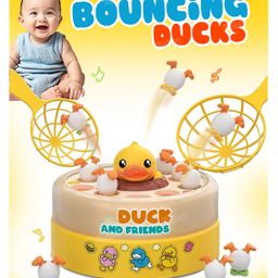 Fiddlerz Bouncing Duck Catch Game with Nets Interactive Jumping Duck Toy Rotating Board Game Family Fun Toddler Development Toy Gift for Kids Age 3+-picture-23