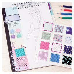 Make It Real Pastel Pop Fashion Design Sketchbook Colouring Activity Kit - Multicolour image 4