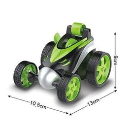 New Pinch Rechargeable 5 Functions 360° Rotating & Rolling Small Stunt Car Toy (Green) image 5