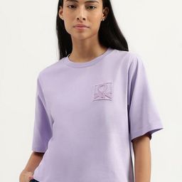 United Colors of Benetton Women Drop-Shoulder Sleeves Pure Cotton Pockets T-shirt-image-36