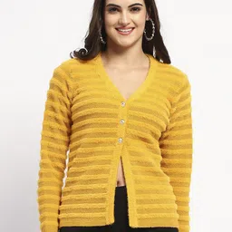 Madame Women Striped Cardigan-image-2