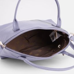 Baggit Solid PU Structured Handheld Bag With Striped Detail image 2