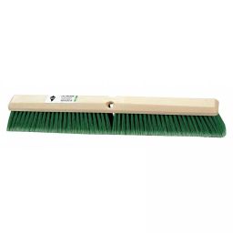 TOUGH GUY 24x24 inch Plastic block Push Broom Head Green, 3H388-10