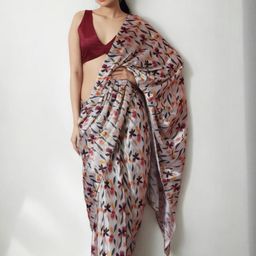 Mitera Floral Poly Chiffon Saree-picture-17