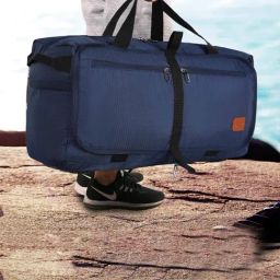 Fly Fashion Blue Solid Large Duffle Bag-12