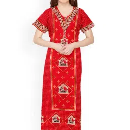 Secret Wish Red Printed Nighty-picture-38