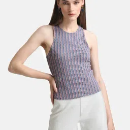 Kazo Blue & Pink Self Design Top-image-57