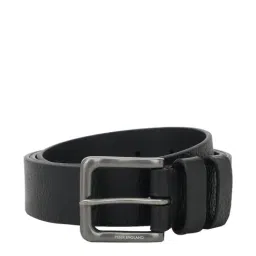Peter England Black Leather Waist Belt for Men-image-56